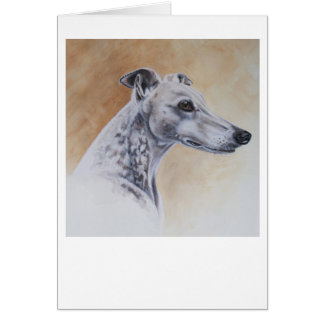 Cartão Cão do galgo pintado na Aquarela
