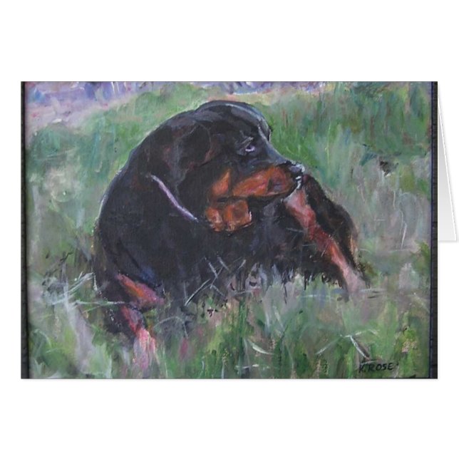 Cartão cão do jessie (Frente Horizontal)