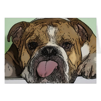 Cartão cão do touro