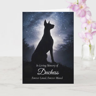 Cartão Cão Doberman Pinscher Simpatia Perda Espiritual 