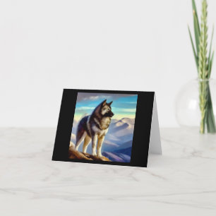 Cartão Cão Elkhound Norueguês