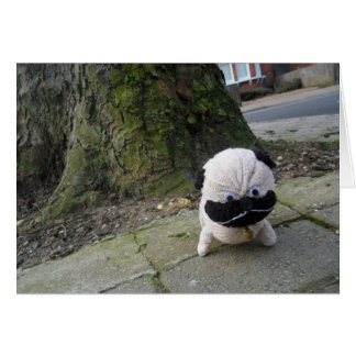 Cartão Cão em um pavimento