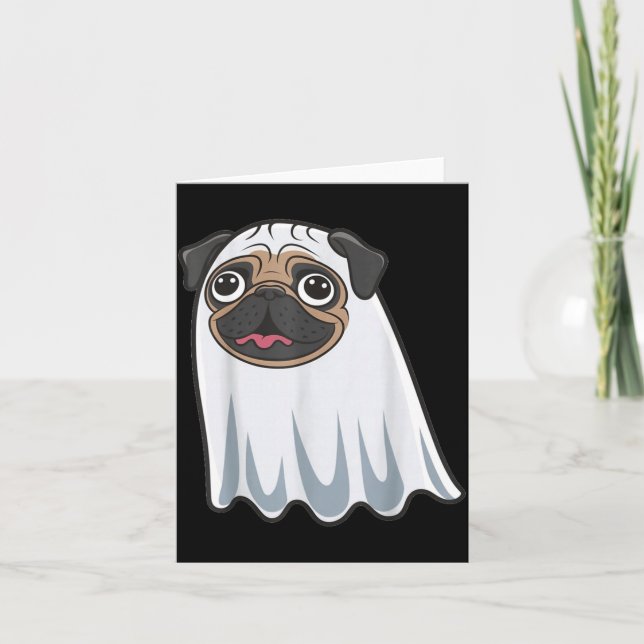 Cartão Cão Engraçado no Halloween (Frente)
