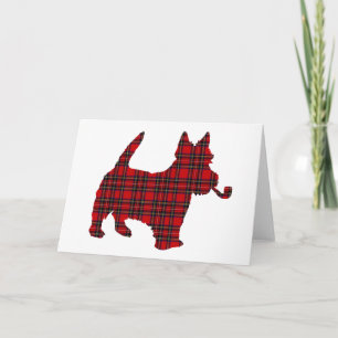 Cartão Cão escocês do Tartan de Terrier do Scottie