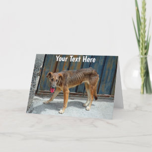 Cartão Cão estranho personalizável