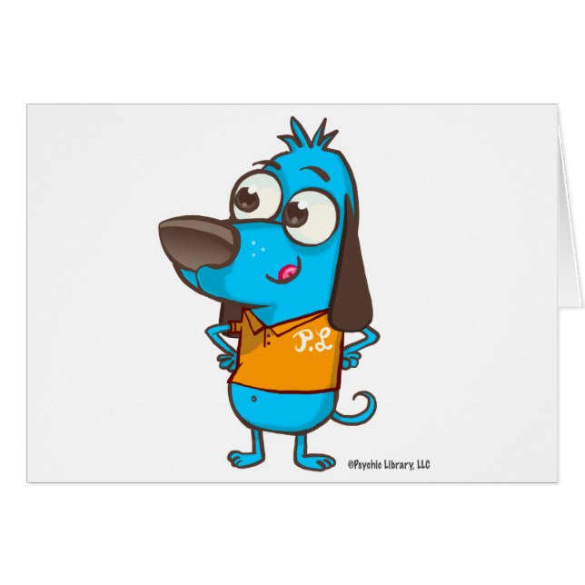 Cartão Cão feliz (Frente Horizontal)