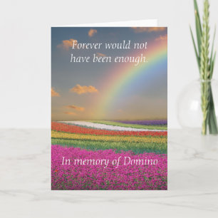 Cartão Cão Gato Ponte da Arco-Íris de Condolências