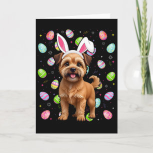 Cartão Cão Griffon de Bruxelas Feliz Páscoa Caça ao Ovo C