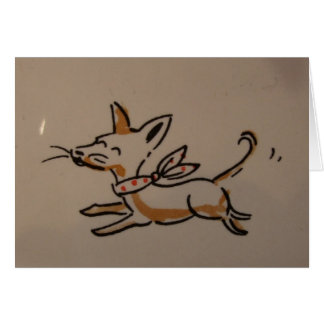 Cartão Cão ilustrado - chihauhau