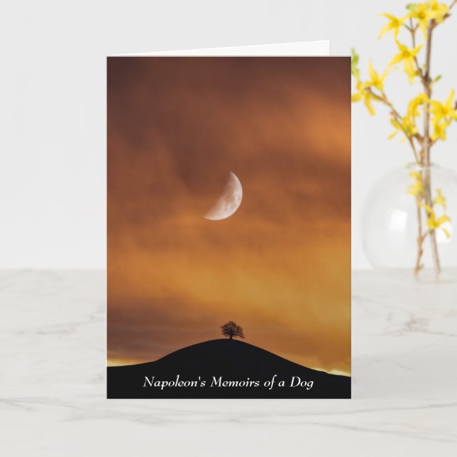 Cartão Cão inspira Napoleão após a Batalha de Bassano (Flor Amarela)