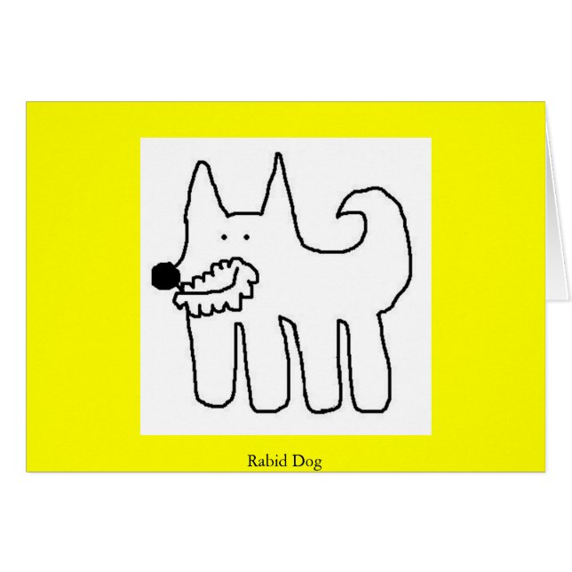 Cartão Cão irracional (Frente Horizontal)