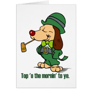 Cartão Cão Leprechaun