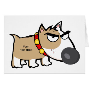 Cartão Cão louco de Brown (customizável)