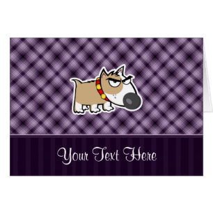 Cartão Cão mal-humorado; Roxo