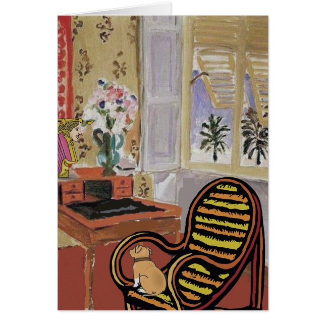 Cartão Cão na Cadeira (Frente)