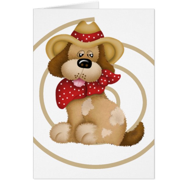 Cartão Cão ocidental do vaqueiro (Frente)