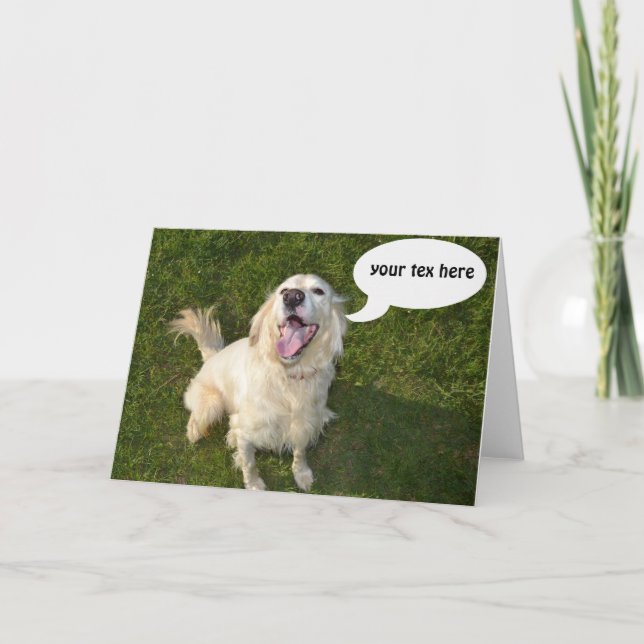 Cartão Cão que fala Templete (Frente)