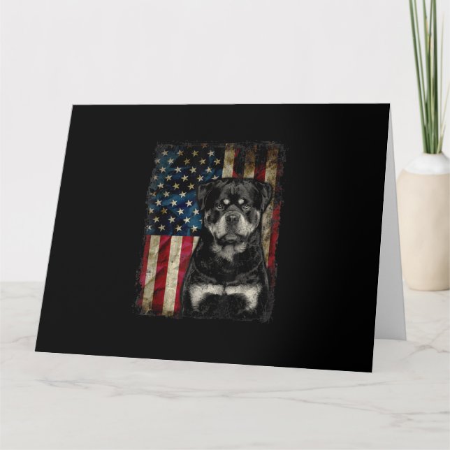 Cartão cão rottweiler 4º de julho de 2014 (Frente)