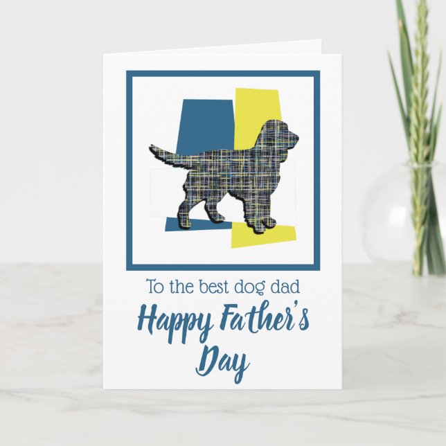Cartão Cão Sprocker Spaniel TriColor Dia dos Pais (Frente)
