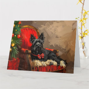 Cartão Cão Terrier Skye Natal Festivo