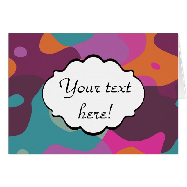 Cartão Caos em cores retrorreflectoras (Frente Horizontal)