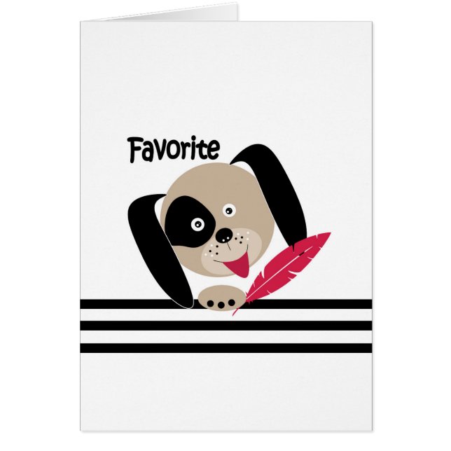 Cartão Cãozinho favorito (Frente)