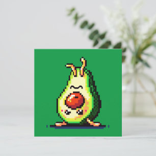 Cartão Capa Avocado: Diversão de Malhação de 8 Bits