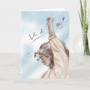 Cartão Capa de iPad Let it Go Mulher Céu Azul