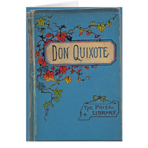 Cartão Capa do livro de Don Quixote do vintage