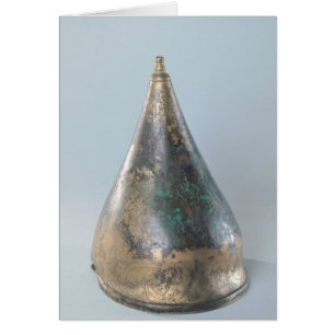 Cartão Capacete com decoração entalhada