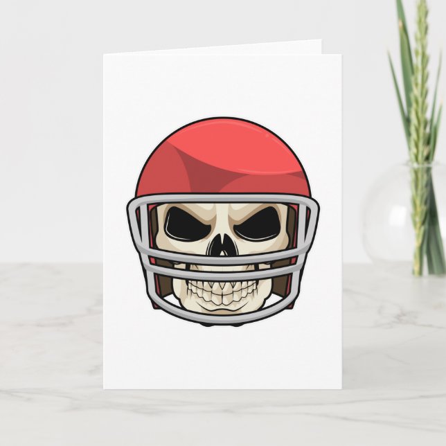 Cartão Capacete de Futebol Americano Caveira (Frente)