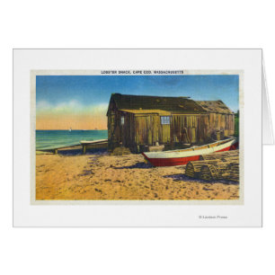 Cartão Cape Cod, MassachusettsView de uma barraca da