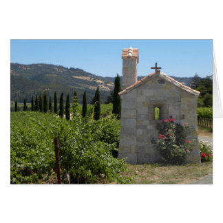 Cartão Capela de viajantes em Napa