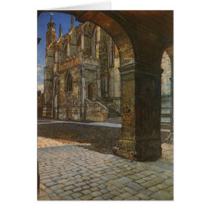 Cartão Capela do Eton College por Anna Alma Tadema