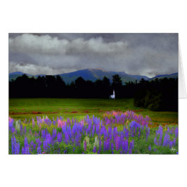 Cartão Capela na Placa de Paisagem de Linha