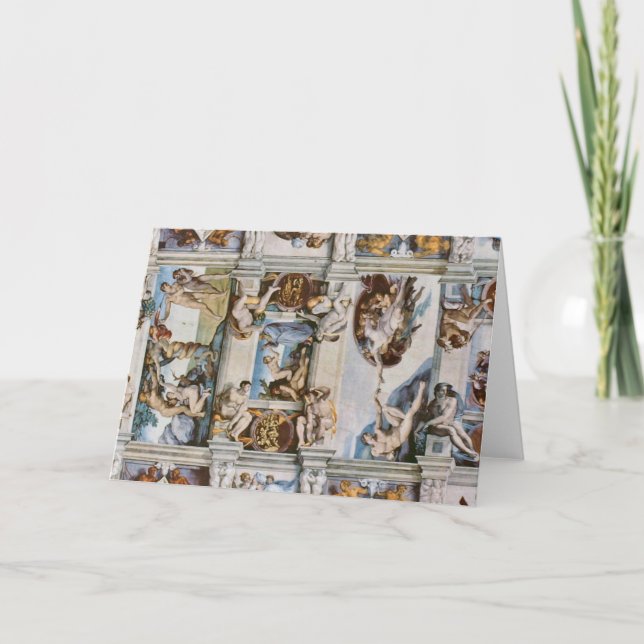 Cartão Capela Sistina Ceiling Michelangelo (Frente)