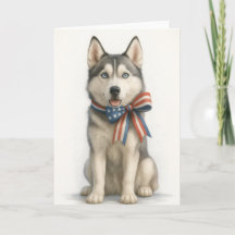 Capinha de Laptop Patriótica Siberian Husky