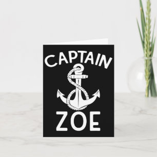 Cartão Capitã Zoe Navio Barco de Vela Iate