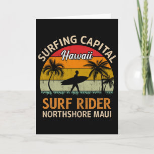 Cartão Capital do Surf Havaí Surf Rider Northshore Maui