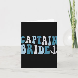 Cartão Capitão Bride Groovy Cruise Bachelorette Náutica