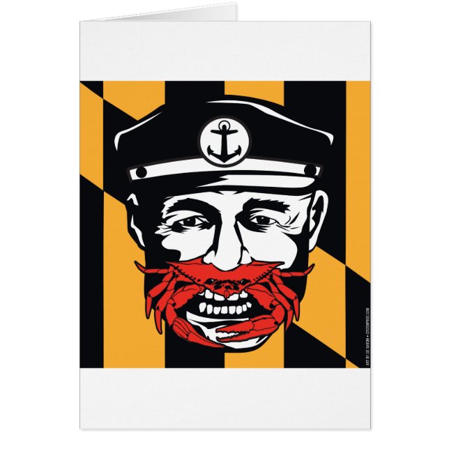 Cartão Capitão Caranguejo de Maryland (Frente)