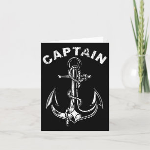 Cartão Capitão De Âncora Do Barco