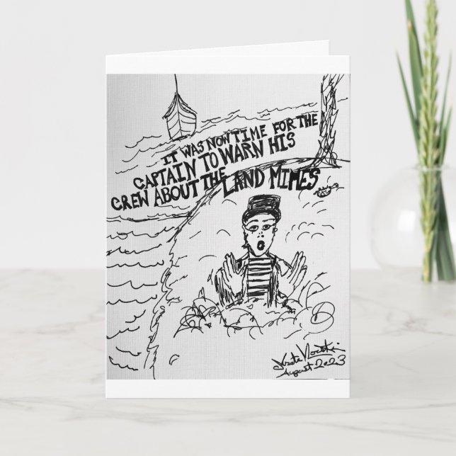 Cartão Capitão do Mar adverte sua tripulação sobre as min (Frente)