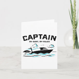 Cartão Capitão do Meu Barco Regras Pontão Proprietário Ba
