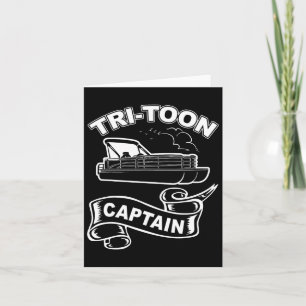 Cartão Capitão Funny Tritoon Barco Pontoon Boa
