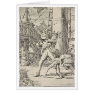 Cartão Capitão Gancho do pirata