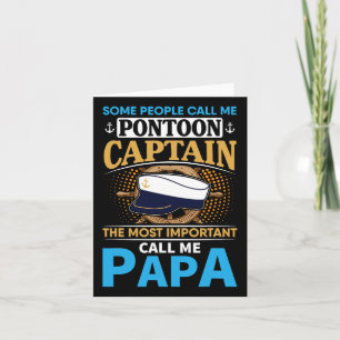 Cartão Capitão Gift De Barcos Pontoon Para Pai De Avô Pap