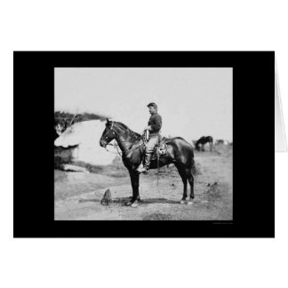 Cartão Capitão Howard em Horseback em Falmouth 1863