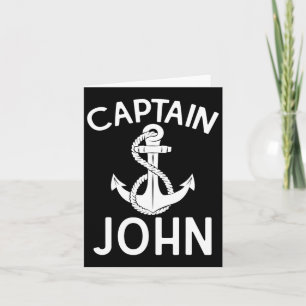 Cartão Capitão John Barco Navio Yacht Anchor