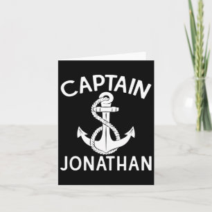 Cartão Capitão Jonathan Boat Anchor Yacht Barco Nave